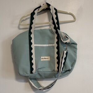 Light Blue cooler Tote Bag with Scalloped Straps